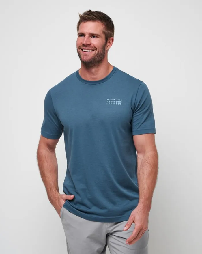 TravisMathew BEST BEHAVIOR TEE Dark Teal Men Tees TravisMathew BEST BEHAVIOR TEE Dark Teal Men Tees