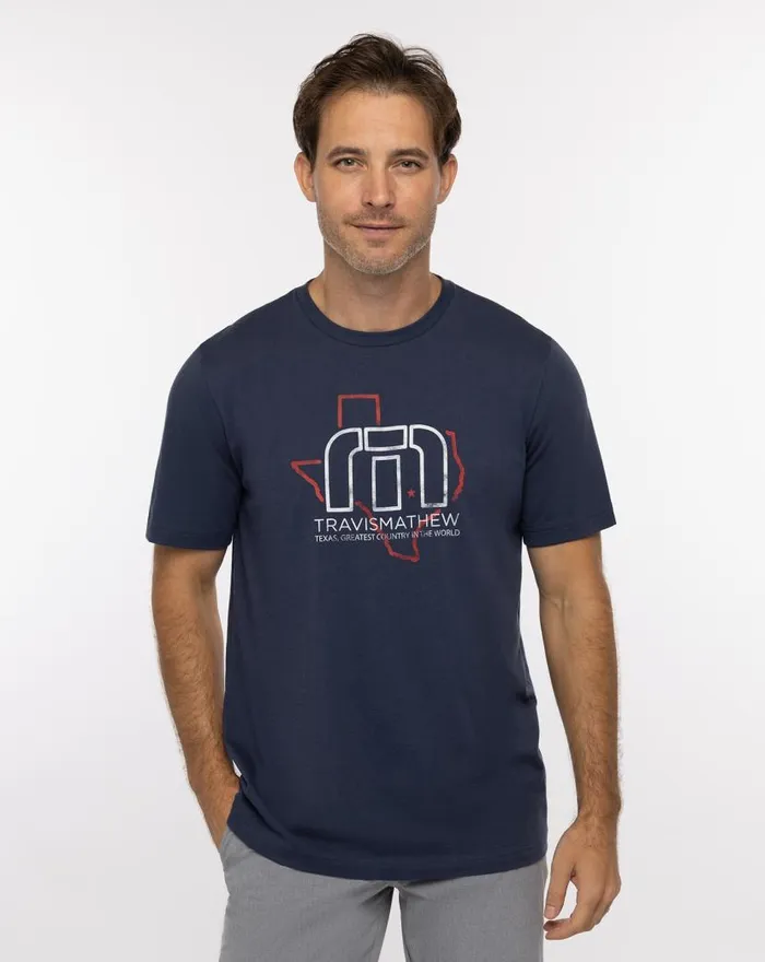TravisMathew BUCKING BULL TEE Mood Indigo Men Tees