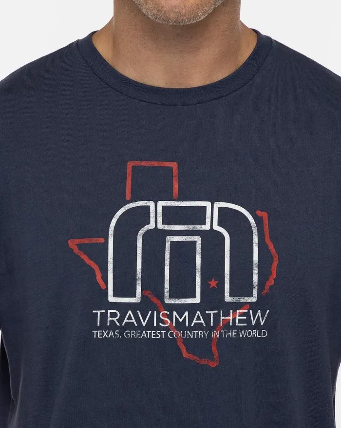 TravisMathew BUCKING BULL TEE Mood Indigo Men Tees TravisMathew BUCKING BULL TEE Mood Indigo Men Tees