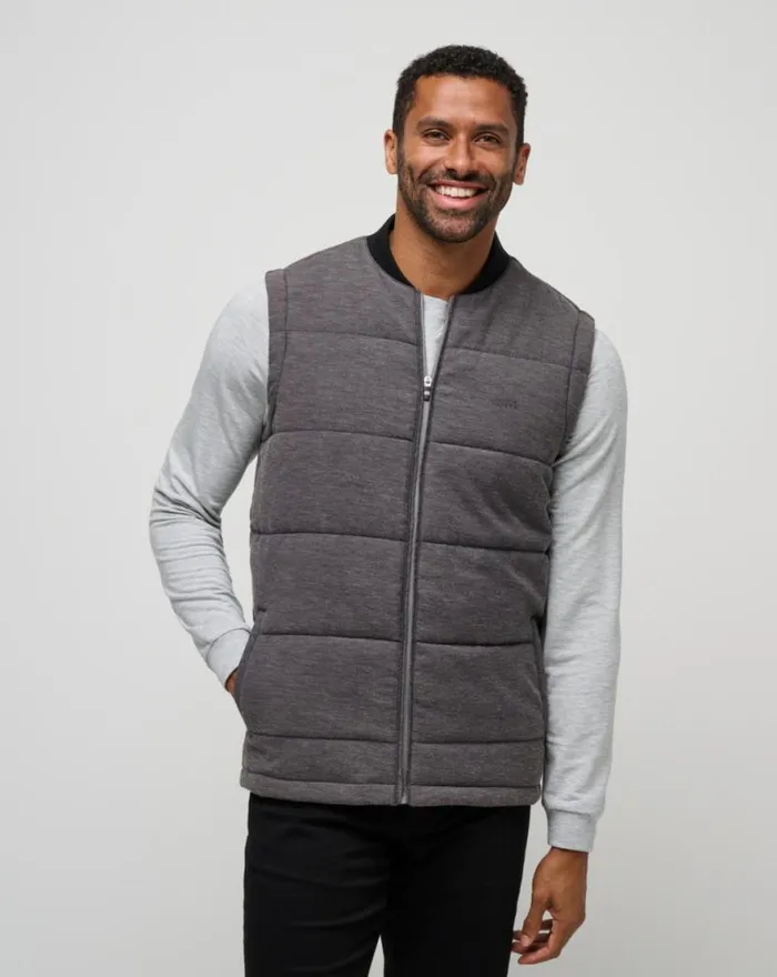 TravisMathew CLIMATE DROP VEST Heather Black Men Vests