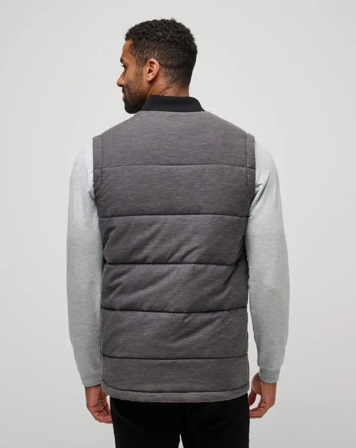 TravisMathew CLIMATE DROP VEST Heather Black Men Vests TravisMathew CLIMATE DROP VEST Heather Black Men Vests