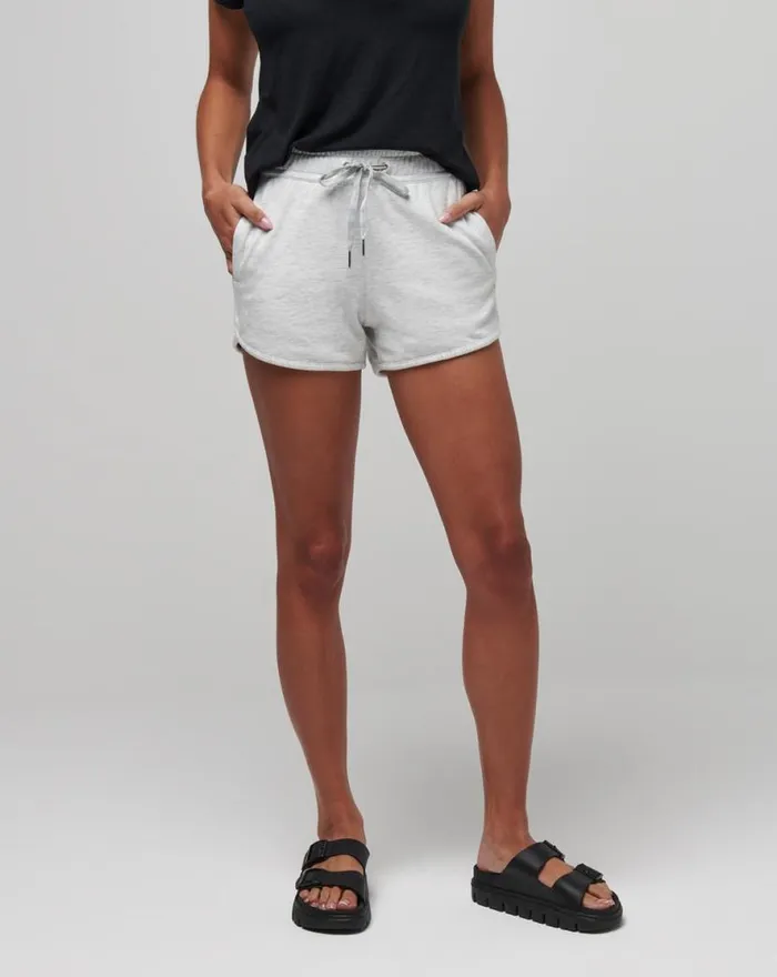 TravisMathew CLOUD FLEECE SHORT 20 Heather Light Grey Women Shorts