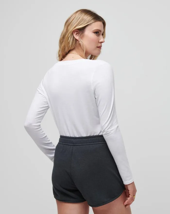 TravisMathew CLOUD JERSEY HENLEY White Women Tees TravisMathew CLOUD JERSEY HENLEY White Women Tees