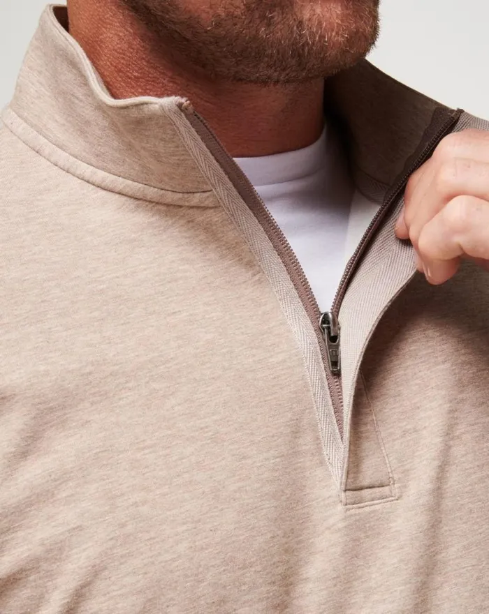 TravisMathew CLOUD QUARTER ZIP 20 Portabella Men Quarter Zips TravisMathew CLOUD QUARTER ZIP 20 Portabella Men Quarter Zips