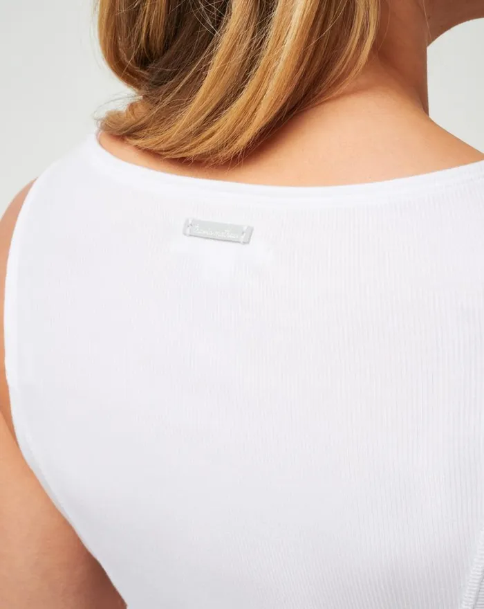 TravisMathew CLOUD RIB HADLEY TANK White Women Tees TravisMathew CLOUD RIB HADLEY TANK White Women Tees