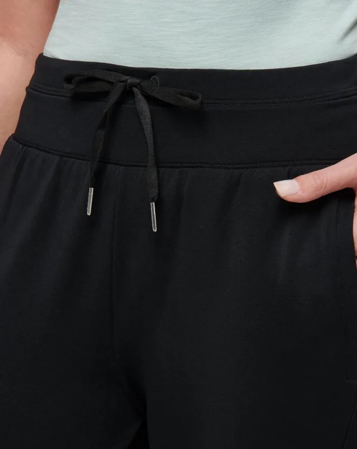 TravisMathew CLOUD TERRY TIE JOGGER Black Women Pants TravisMathew CLOUD TERRY TIE JOGGER Black Women Pants