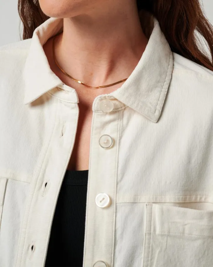 TravisMathew FRIDAY FEELING SHACKET Eggnog Women Jackets TravisMathew FRIDAY FEELING SHACKET Eggnog Women Jackets