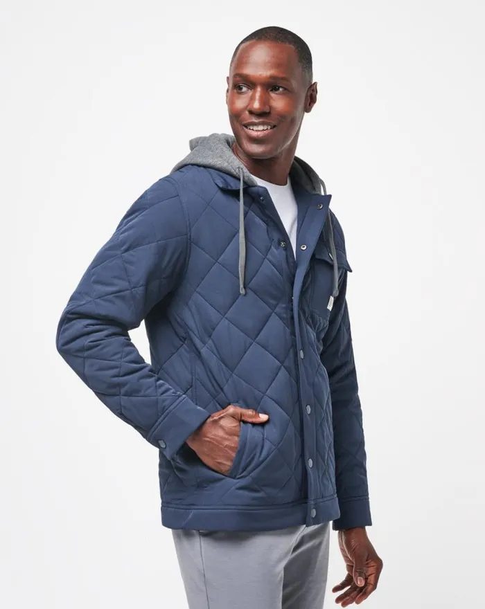 TravisMathew GREY WAVE FULL ZIP HOODIE Total Eclipse Men Jackets TravisMathew GREY WAVE FULL ZIP HOODIE Total Eclipse Men Jackets