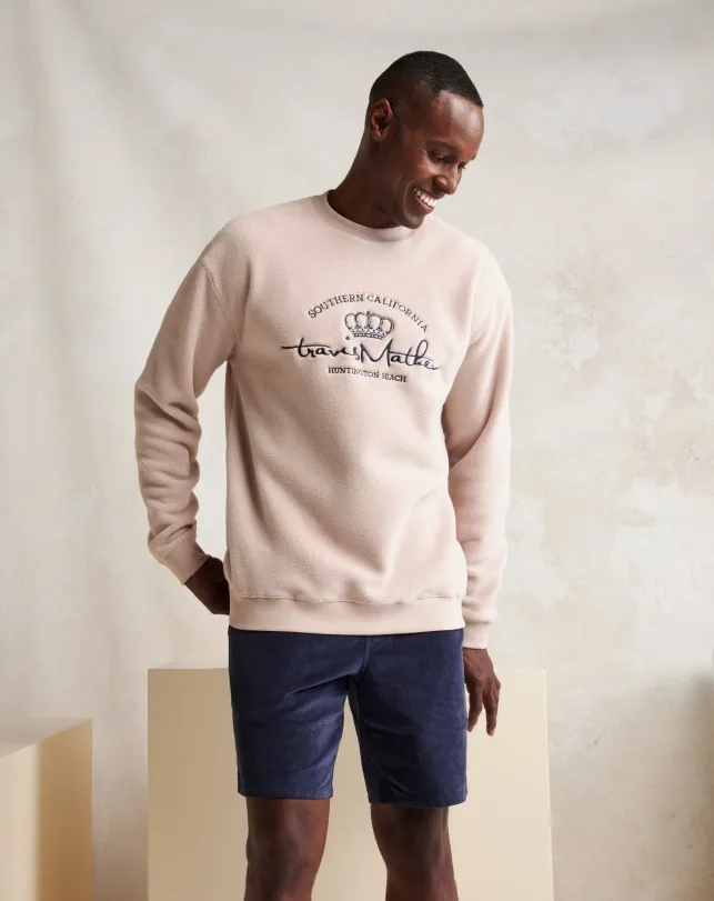 TravisMathew HAVE A GANDER CREW Oxford Tan Men Hoodies and Sweatshirts