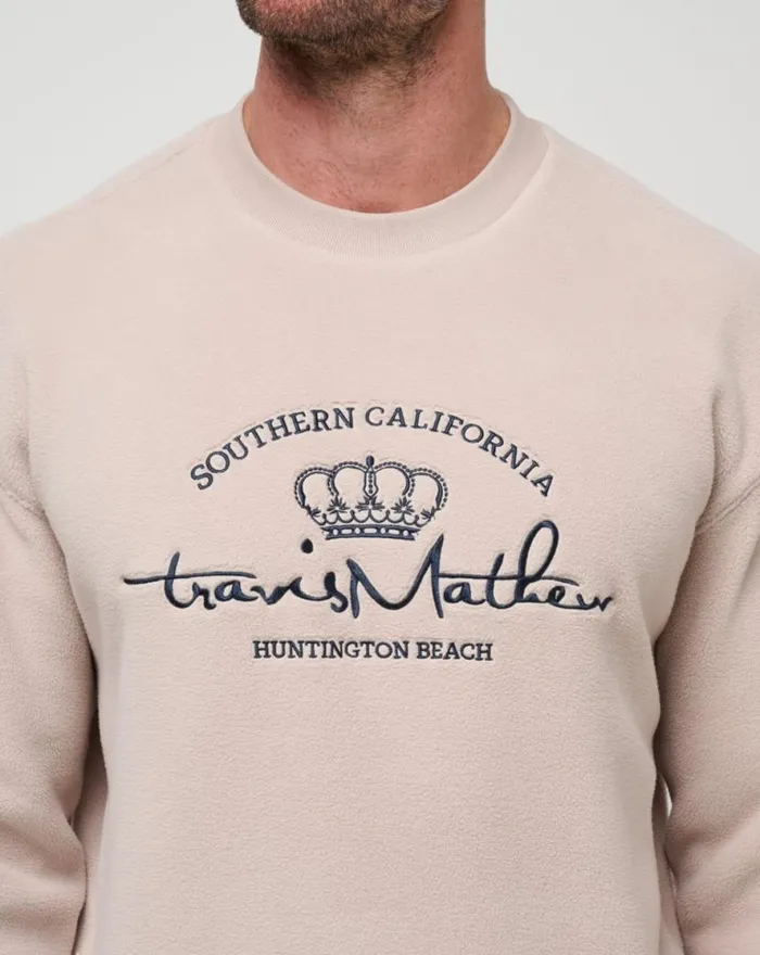 TravisMathew HAVE A GANDER CREW Oxford Tan Men Hoodies and Sweatshirts