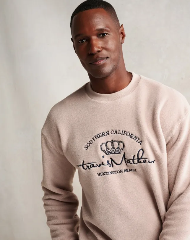 TravisMathew HAVE A GANDER CREW Oxford Tan Men Hoodies and Sweatshirts