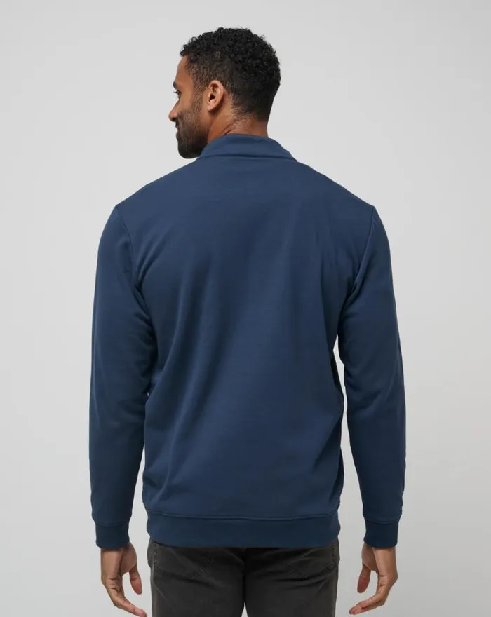 TravisMathew HOTEL HOPPER QUARTER ZIP Total Eclipse Men Quarter Zips TravisMathew HOTEL HOPPER QUARTER ZIP Total Eclipse Men Quarter Zips