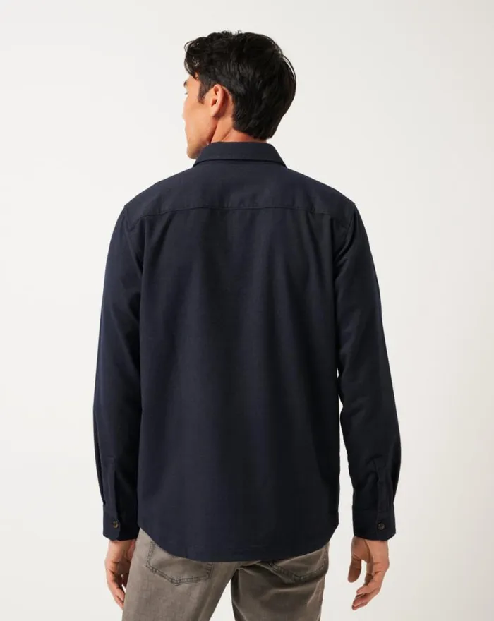 TravisMathew LIFESTYLE SHIFT SHIRT JACKET Navy Men ButtonUps TravisMathew LIFESTYLE SHIFT SHIRT JACKET Navy Men ButtonUps