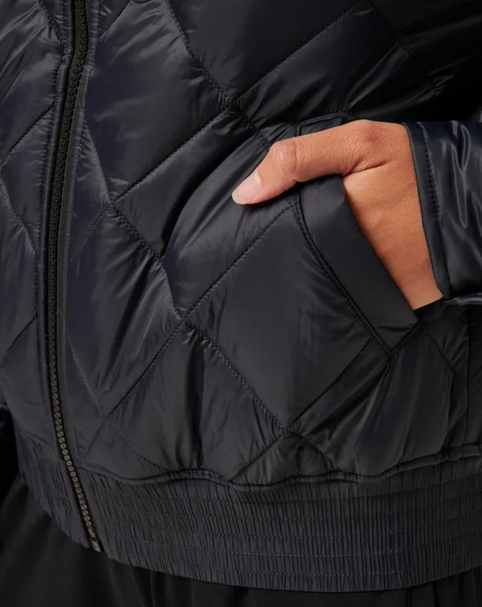 TravisMathew LIGHTS AT NIGHT QUILTED JACKET Obsidian Women Jackets TravisMathew LIGHTS AT NIGHT QUILTED JACKET Obsidian Women Jackets