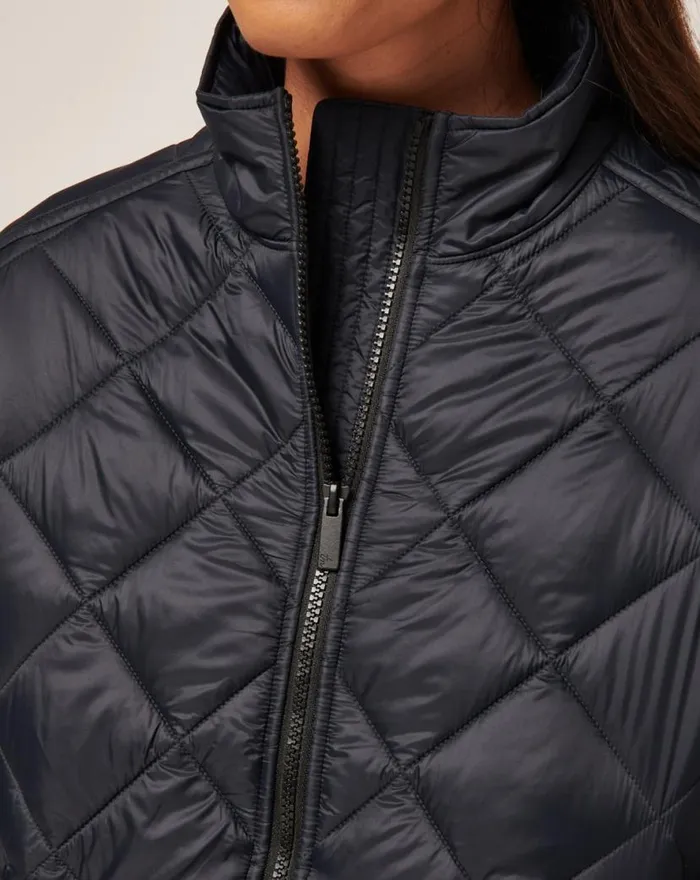 TravisMathew LIGHTS AT NIGHT QUILTED JACKET Obsidian Women Jackets TravisMathew LIGHTS AT NIGHT QUILTED JACKET Obsidian Women Jackets
