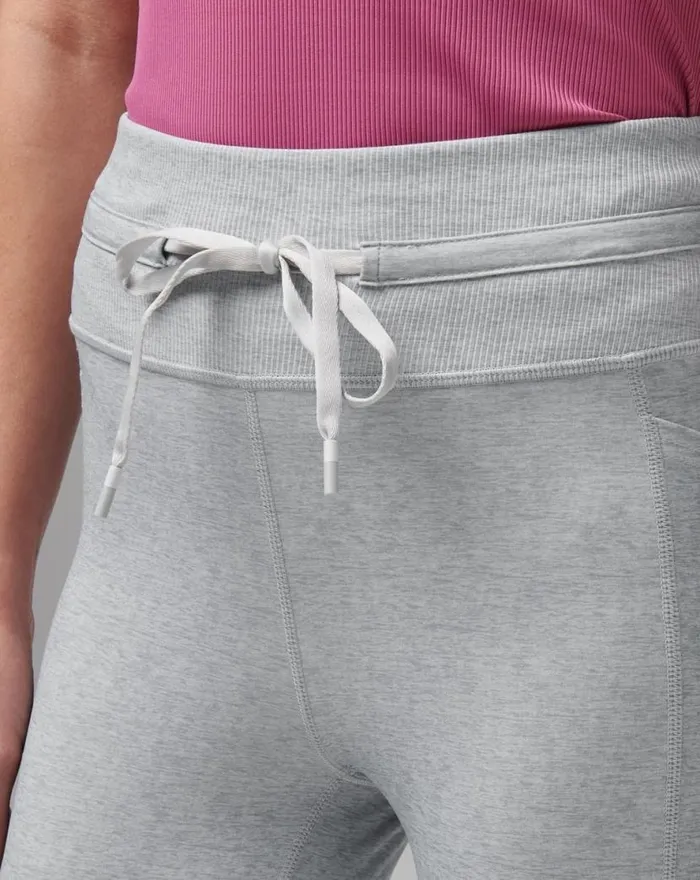 TravisMathew MOVEKNIT TIE LEGGING Heather Light Grey Women Pants TravisMathew MOVEKNIT TIE LEGGING Heather Light Grey Women Pants