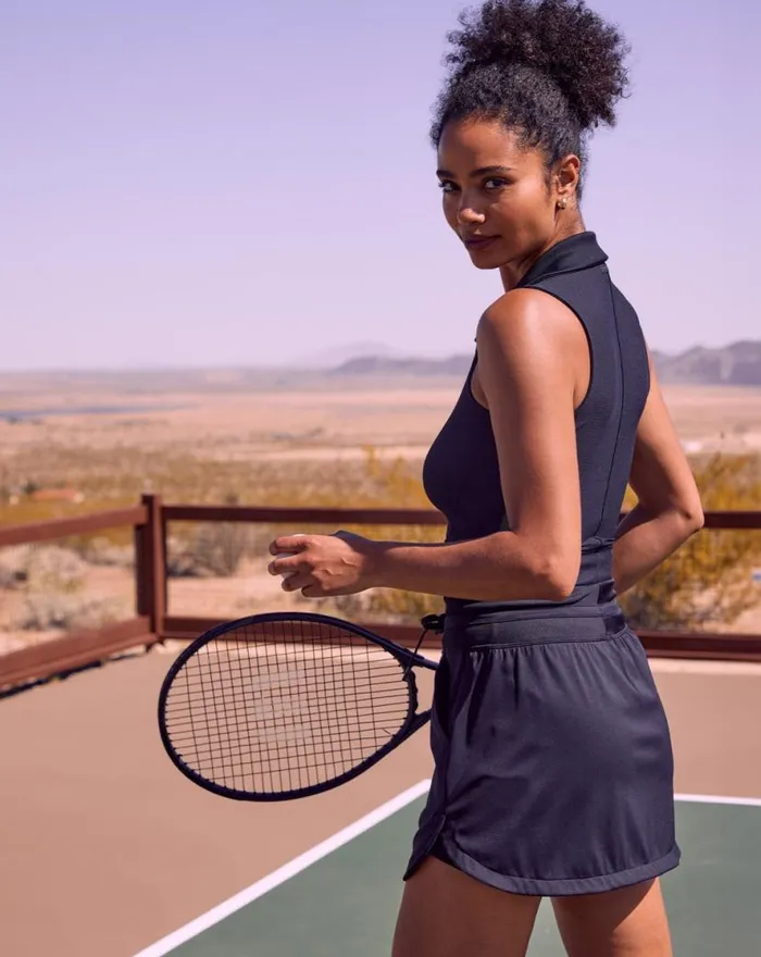 TravisMathew MOVEKNIT TIE SKORT Black Women Skorts