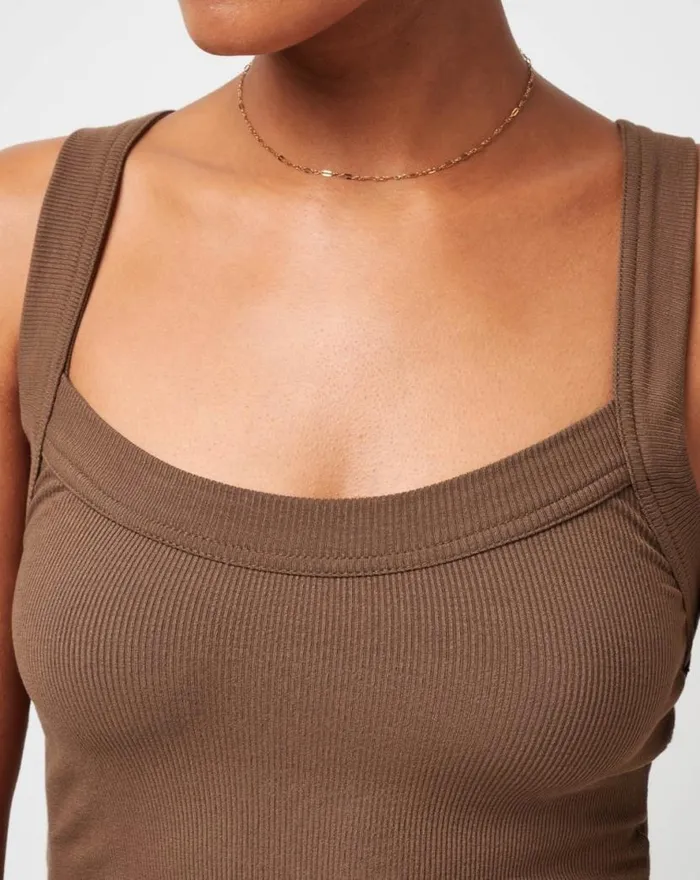 TravisMathew OUR LITTLE SECRET CLOUD TANK Cocoa Brown Women Shirts and Tops TravisMathew OUR LITTLE SECRET CLOUD TANK Cocoa Brown Women Shirts and Tops