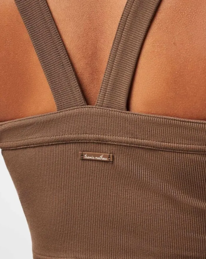 TravisMathew OUR LITTLE SECRET CLOUD TANK Cocoa Brown Women Shirts and Tops TravisMathew OUR LITTLE SECRET CLOUD TANK Cocoa Brown Women Shirts and Tops