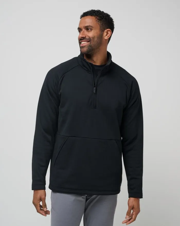 TravisMathew QUEST POLAR FLEECE QUARTER ZIP Black Men Quarter Zips