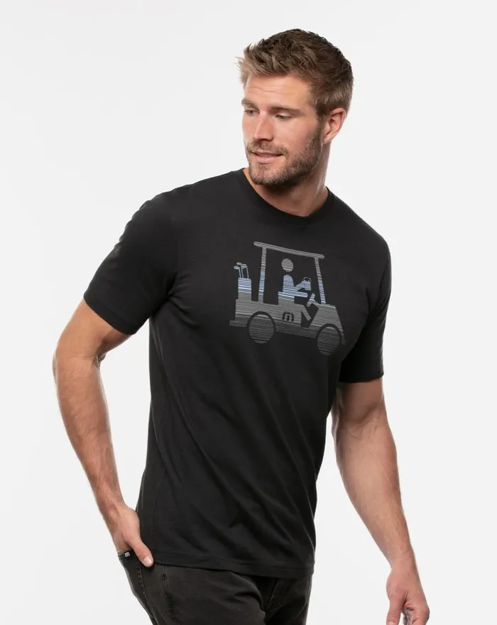 TravisMathew RACE YOU TEE Black Men Tees TravisMathew RACE YOU TEE Black Men Tees
