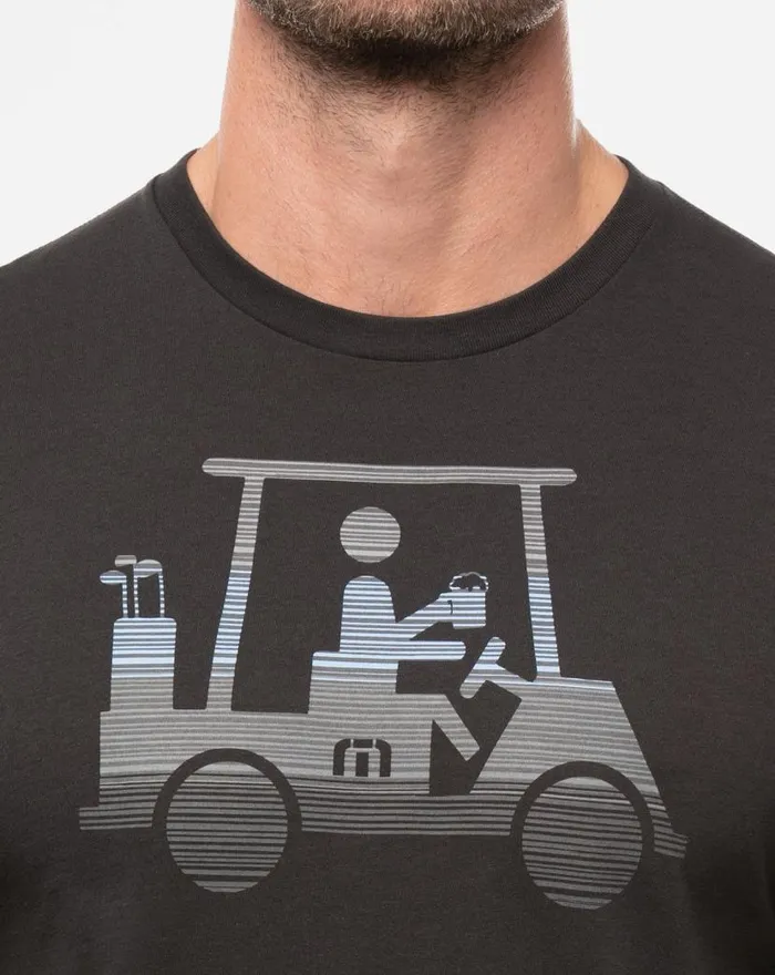 TravisMathew RACE YOU TEE Black Men Tees TravisMathew RACE YOU TEE Black Men Tees