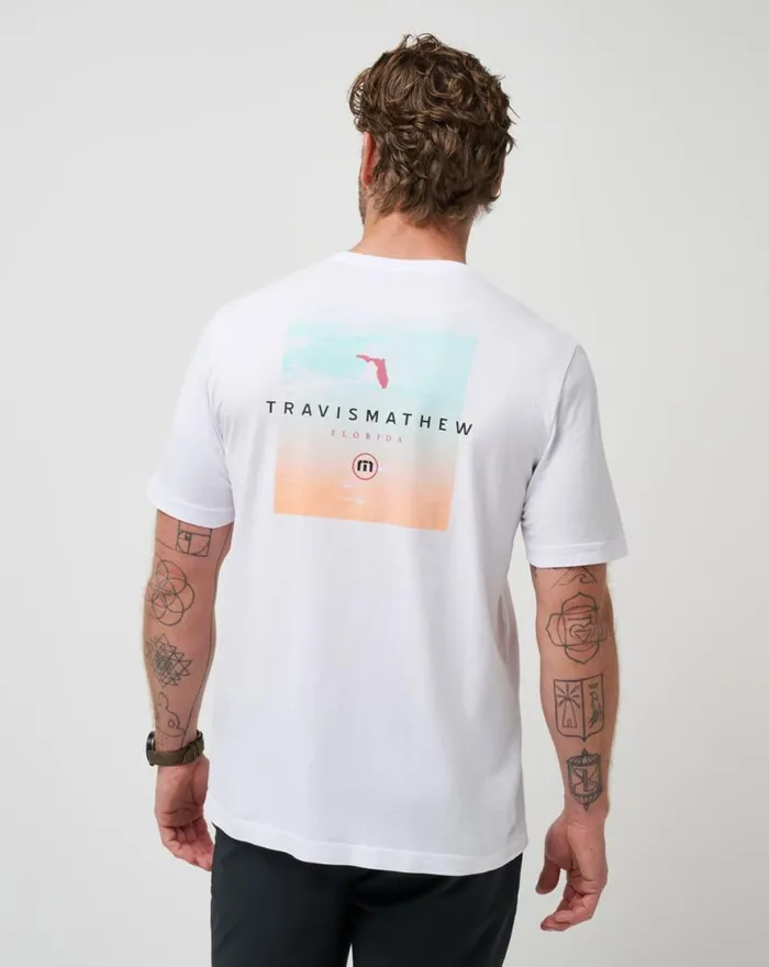 TravisMathew SHORELINE STRIPES TEE White Men Tees