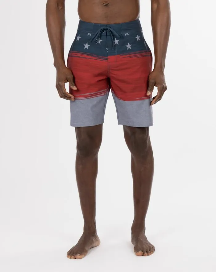 TravisMathew STARBOARD SHORES BOARDSHORT Heather Blue Nights Men Shorts