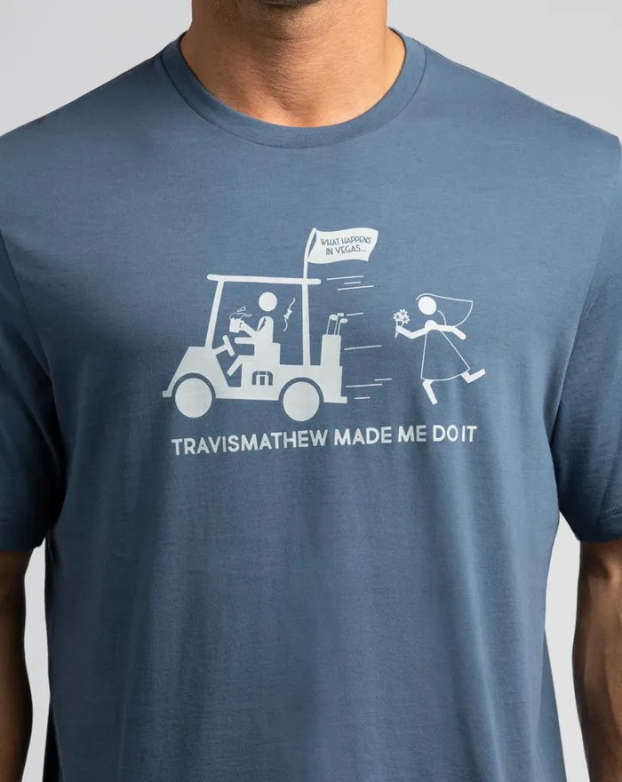 TravisMathew STRAIGHT UP TEE Vintage Indigo Men Tees TravisMathew STRAIGHT UP TEE Vintage Indigo Men Tees