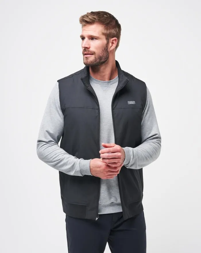 TravisMathew WANDERLUST VEST Black Men Vests TravisMathew WANDERLUST VEST Black Men Vests