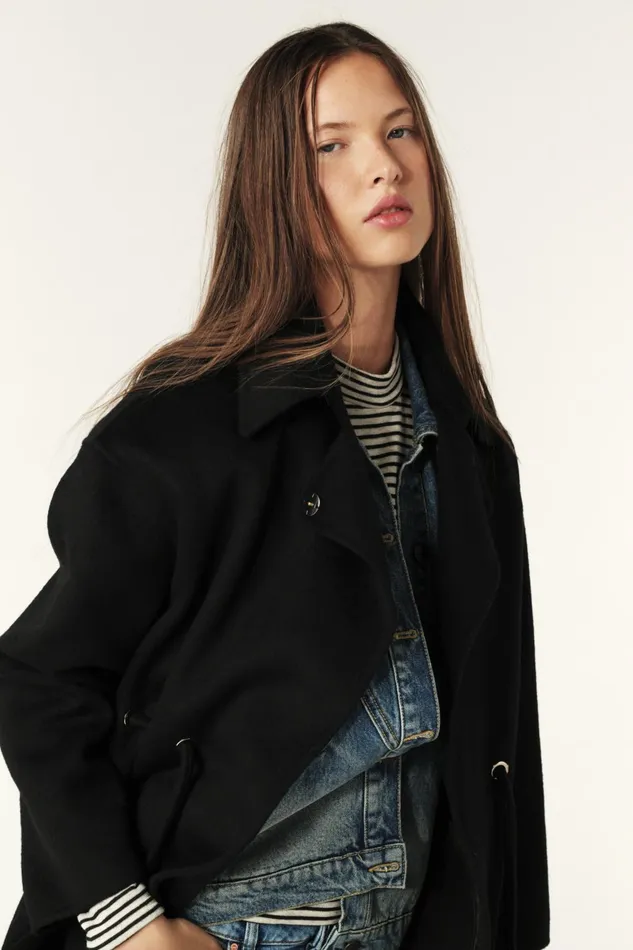 Trenchcoat Kate Black Women Baandsh Jackets and Coats