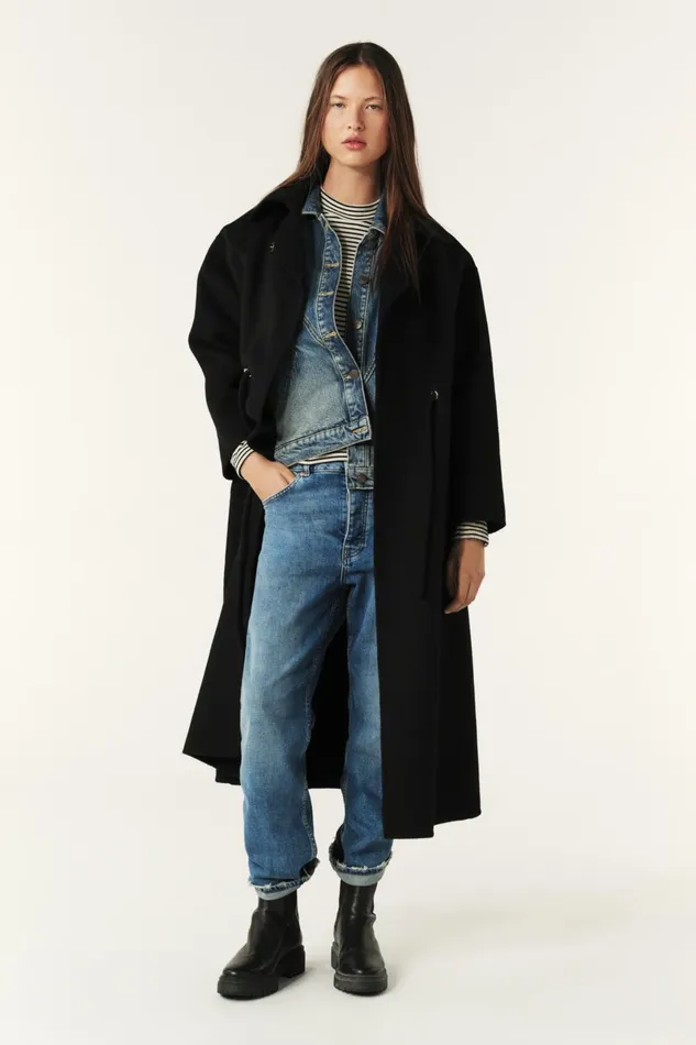 Trenchcoat Kate Black Women Baandsh Jackets and Coats