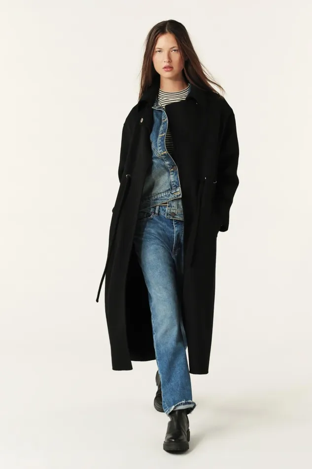 Trenchcoat Kate Black Women Baandsh Jackets and Coats