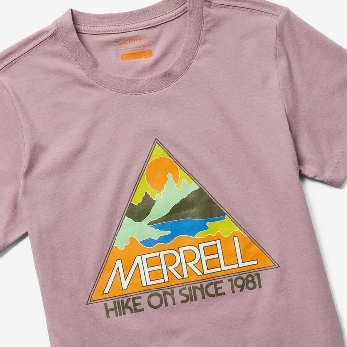 Triangle Tee Elderberry Women Merrell Tops Triangle Tee Elderberry Women Merrell Tops