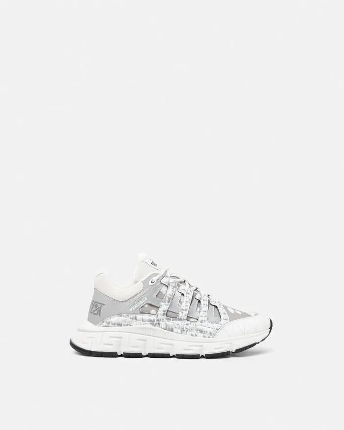 Trigreca Sneakers Whitesilver Men Versace Sneakers
