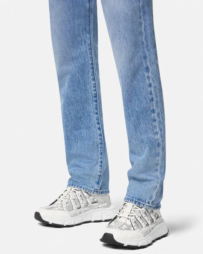 Trigreca Sneakers Whitesilver Men Versace Sneakers