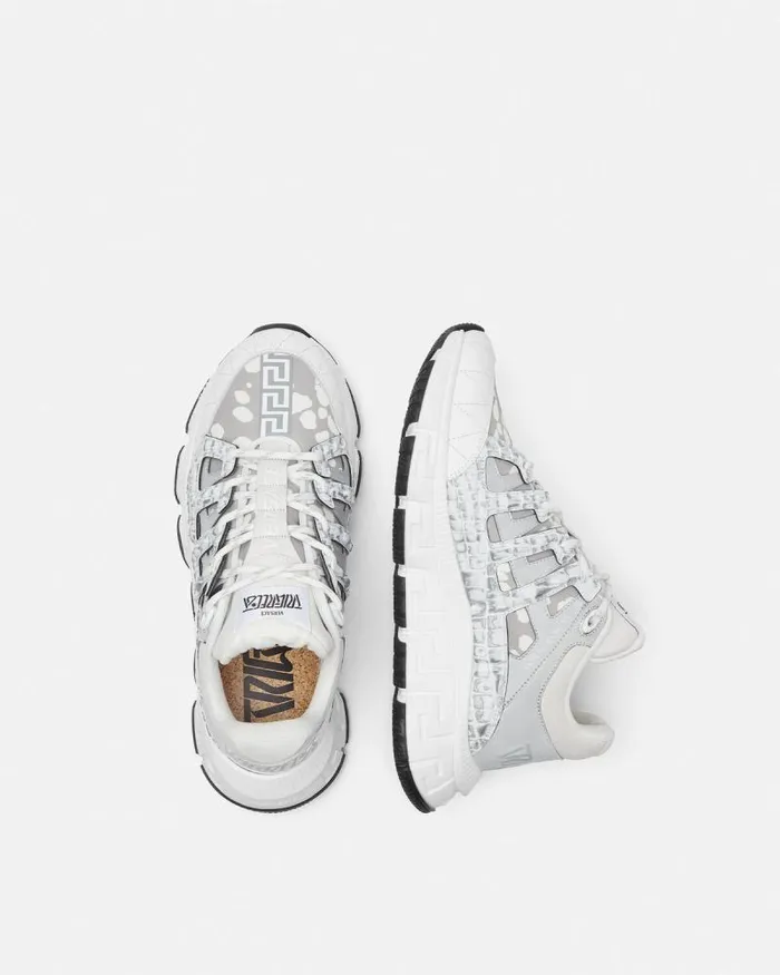 Trigreca Sneakers Whitesilver Men Versace Sneakers