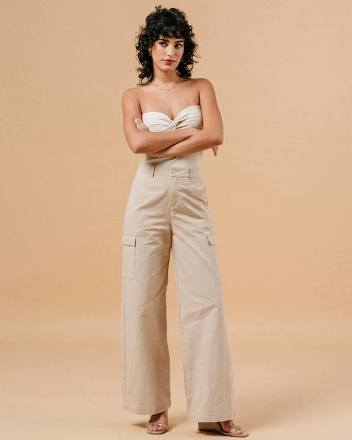 TROUSERS BEIGE MATEO Shop Grace and Mila HighWaisted Trousers