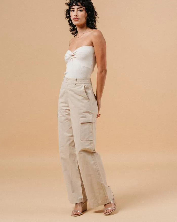 TROUSERS BEIGE MATEO Shop Grace and Mila HighWaisted Trousers