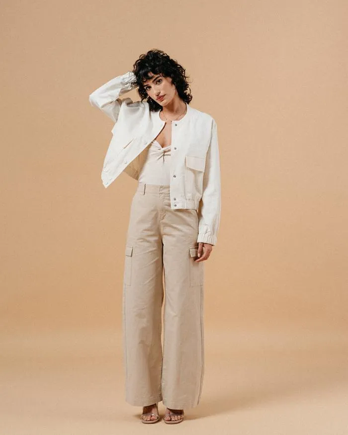 TROUSERS BEIGE MATEO Shop Grace and Mila HighWaisted Trousers