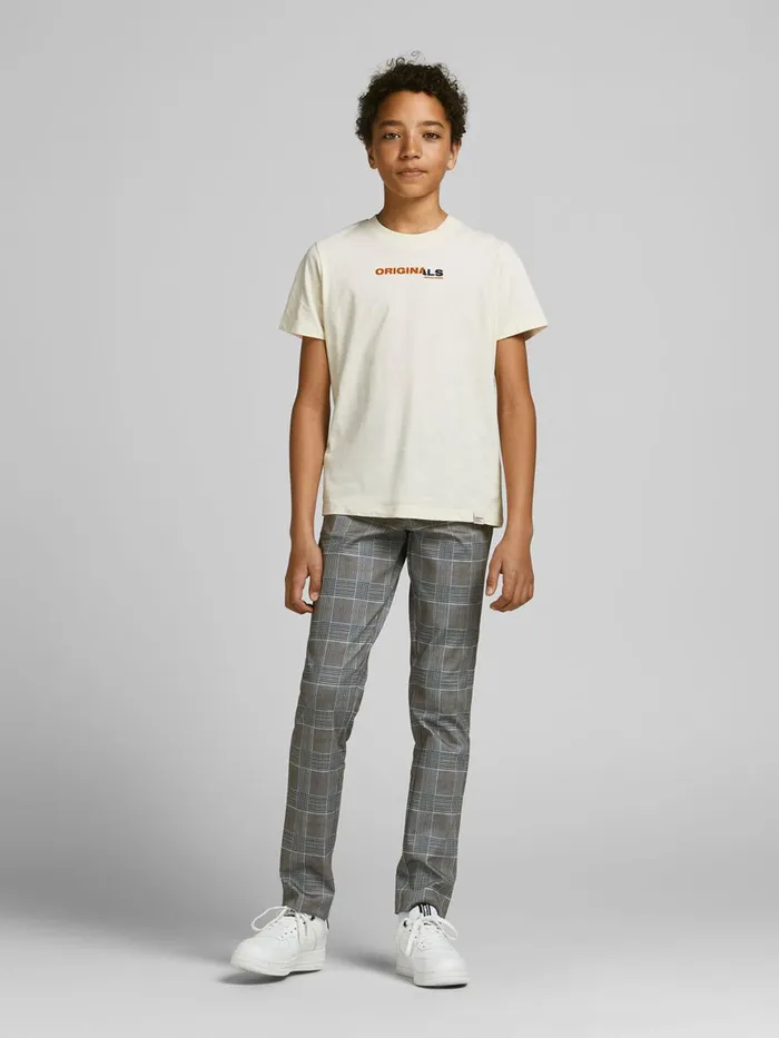 Trousers JACK and JONES Junior BOYS MARCO PHIL CHINOS Grey Beige