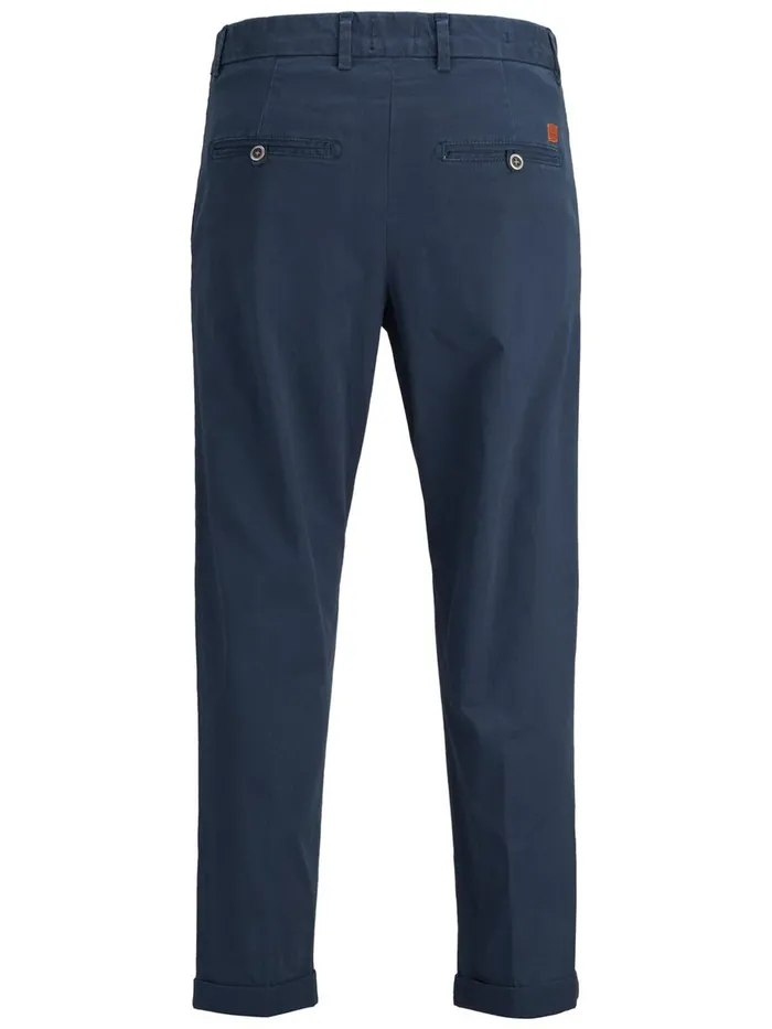 Trousers JACK and JONES Mens ACE MILTON AKM 562 CHINOS Blue Navy Blazer