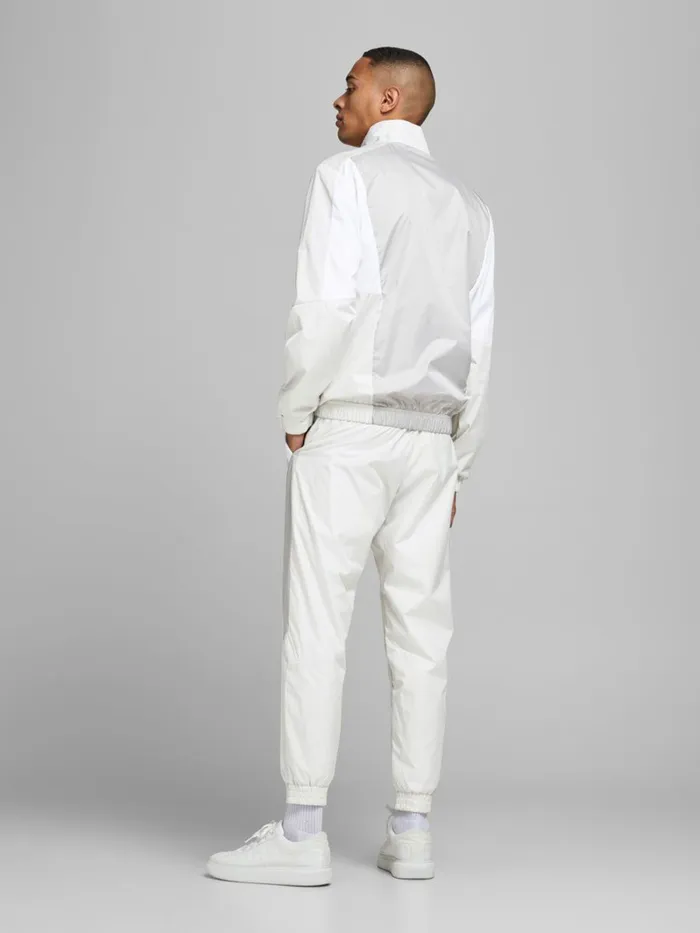 Trousers JACK and JONES Mens ACE RODMAN TRAINING TROUSERS White Glacier Gray