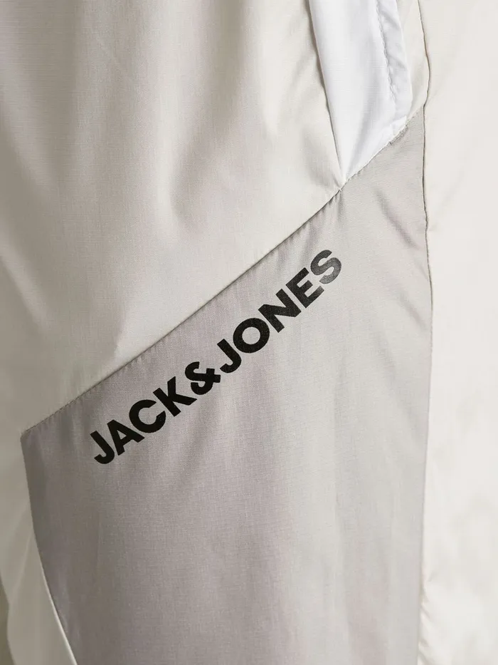 Trousers JACK and JONES Mens ACE RODMAN TRAINING TROUSERS White Glacier Gray
