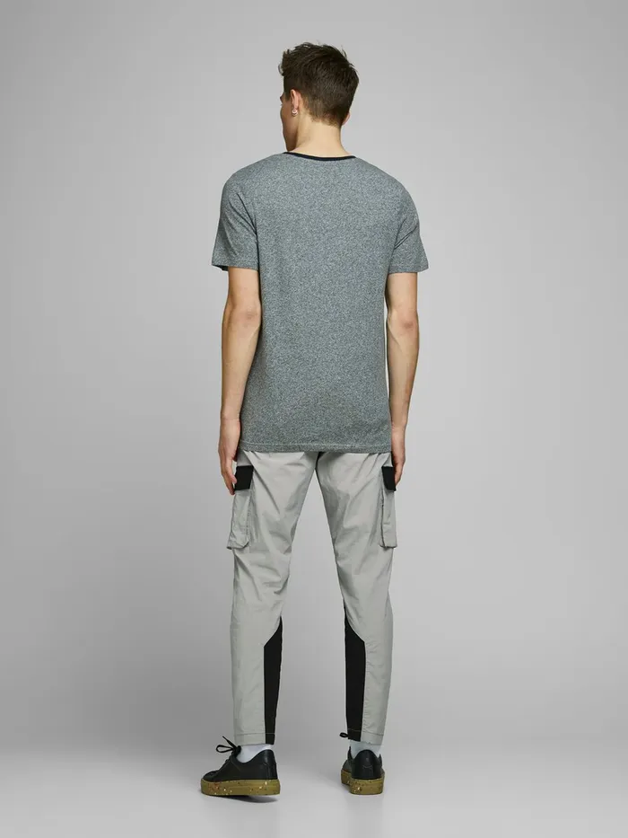 Trousers JACK and JONES Mens ACE STAN TC419 CARGO TROUSERS Grey Drizzle
