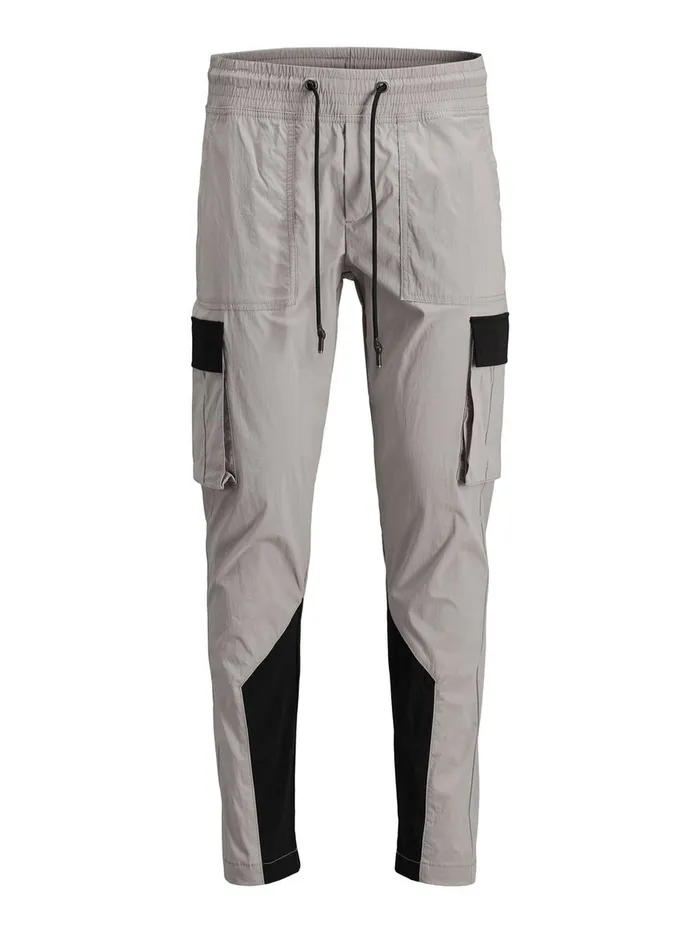 Trousers JACK and JONES Mens ACE STAN TC419 CARGO TROUSERS Grey Drizzle
