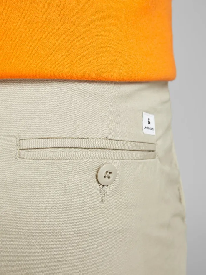 Trousers JACK and JONES Mens CHRIS GRAHAM AKM 789 CHINOS Beige White Pepper