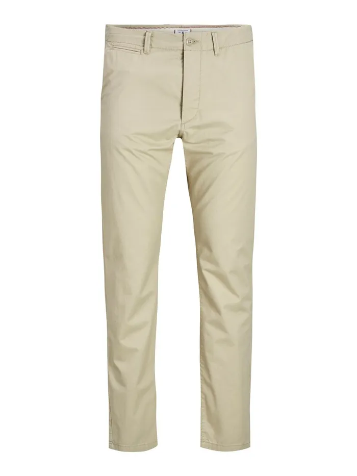 Trousers JACK and JONES Mens CHRIS GRAHAM AKM 789 CHINOS Beige White Pepper