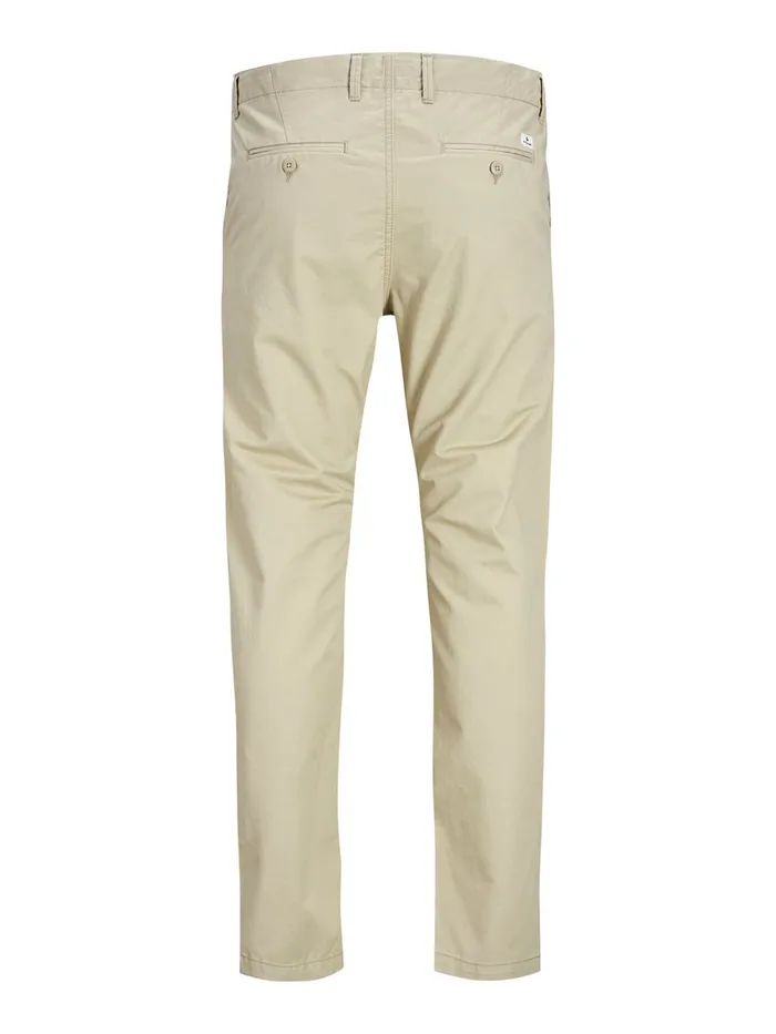 Trousers JACK and JONES Mens CHRIS GRAHAM AKM 789 CHINOS Beige White Pepper