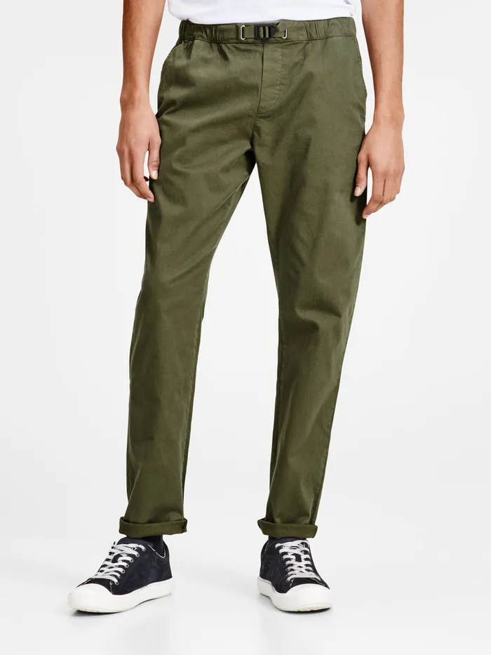 Trousers JACK and JONES Mens CODY ELASTIC AKM OLIVE ITA CARGO TROUSERS Green Olive Night Trousers JACK and JONES Mens CODY ELASTIC AKM OLIVE ITA CARGO TROUSERS Green Olive Night